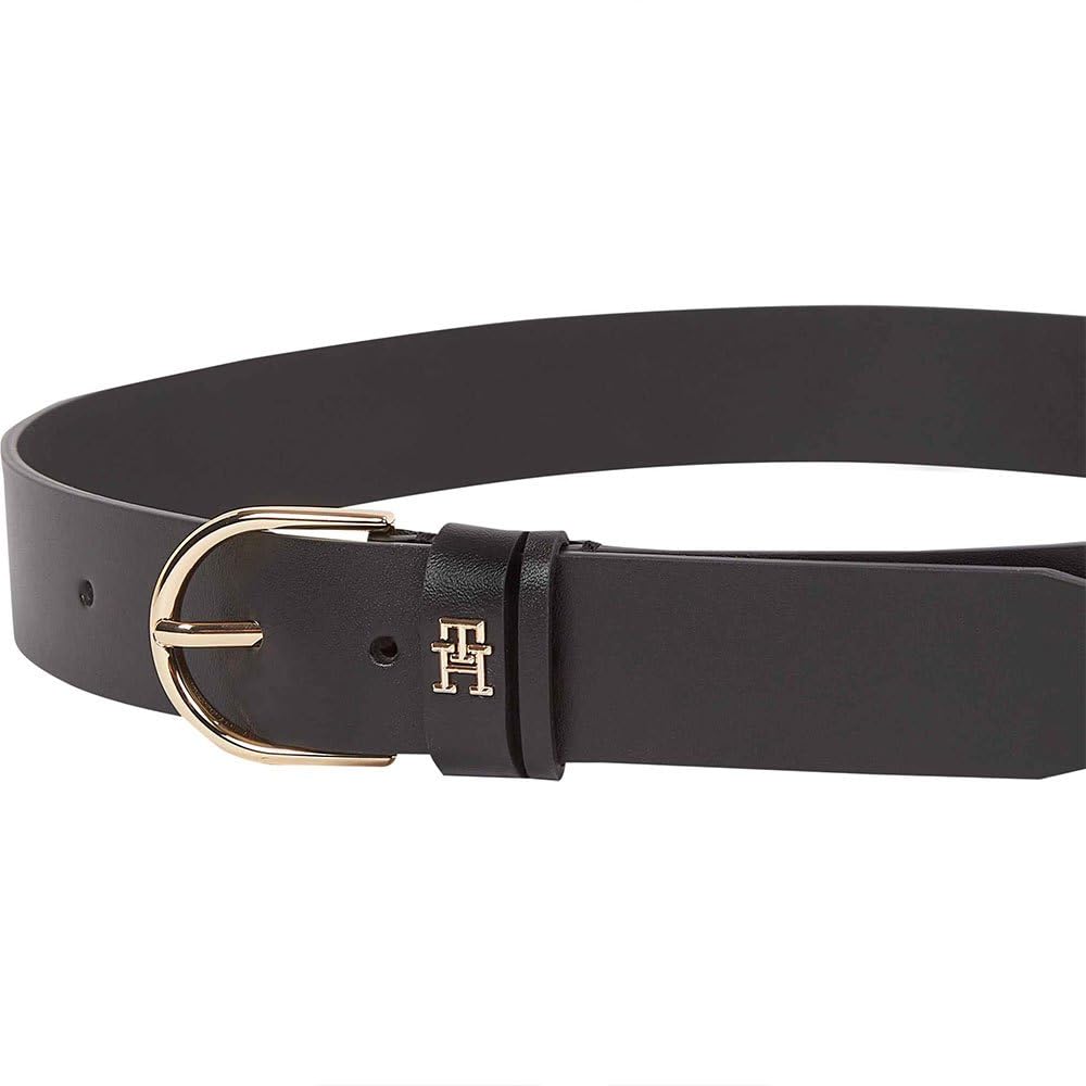 Tommy Hilfiger Damski pasek 3,5 cm Essential Effortless z klamrą szpilkową, czarny (czarny), 90