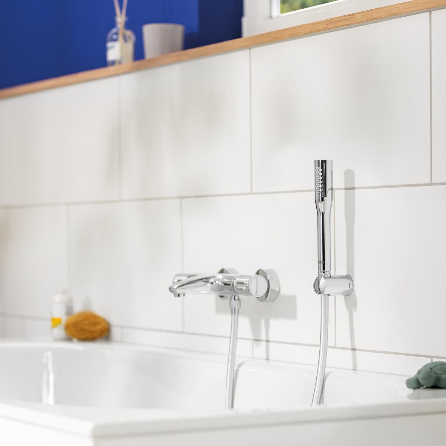 GROHE Precision SmartControl 310 - Douchesysteem (310 mm douchekop met 1 straalsoort, handdouche 3 straal, universele inbouwdoos, 150 cm doucheslang), rond, chom, 34877000