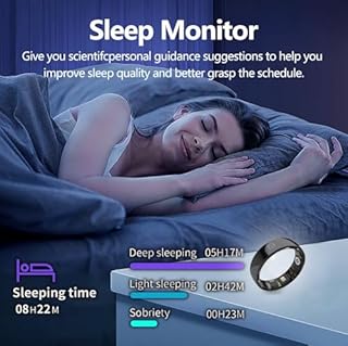 findtime Smart Ring Blutdruckmessung Smartring Herren Damen Fitness Ring Tracker Blutdruck Android IOS Fitnessring Smarter Ring Schlafring Fitnesstracker Schrittzähler Aktivitätstracker