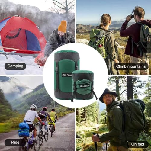 GoldCamp Sleeping Bag Stuff Sack, 40% More Storage! 18L/30L/43L/49L/65L Compression Stuff Sack, Waterproof & Ultralight - Space Saving Gear for Camping, Hiking (Green, XXXL) - image 6
