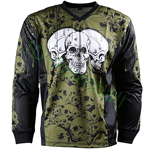 IDP Jersey The Skulls Oliv Paintball Trikot Grösse L