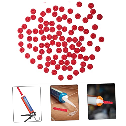 50 tapas flexibles para sellar tubos de masilla color rojo miniatura 6
