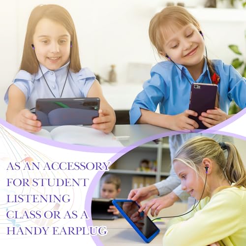 Kanayu 100 Pack Wired Earbuds Bulk for Classroom Ear Headphones Wired Basic Student Earbuds No Microphone with 3.5mm Jack for Class Laptop School Library, Individually Bagged (Purple) by Kanayu - Image 6