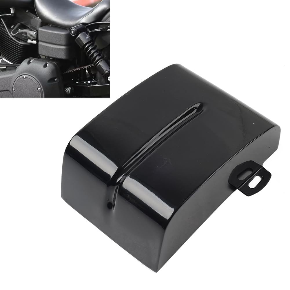 Newsmarts 1 Pc Left Battery Cover Fairing Side Panel Iron Gloss Black for Harley Dyna Low Rider, Fat Bob, Wide Glide, Switchback 2006-2017