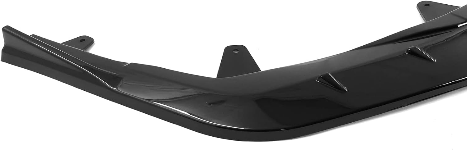 IKON MOTORSPORTS, Front Bumper Lip Compatible with 2020-2024 Toyota Corolla SE XSE 4-Door Sedan, Gloss Black 3PC PP Polypropylene IKON Style Front Lip Lower Chin Spoiler Splitter