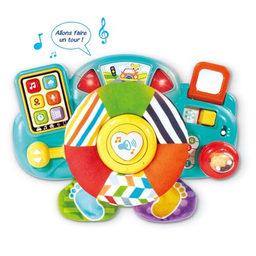 VTech Volant Baby Pilote Volant Voiture Enfant Interactif et Musical Éveil Sensoriel Jouet Poussette et Siège Auto Cadeau Bébé Dès Contenu en Français - vue 3