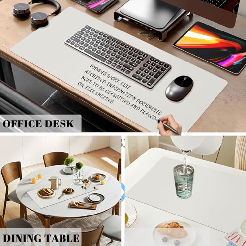 Image of Dry Erase Desk Mat, Erasable Writing White Board for Making Plans | Waterproof Desk Pad, Non-Slip Large Desktop Protector for Office, Home, School 31 inchx13 inch