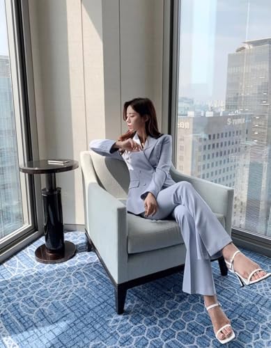 Women's Business Suit Set Double Breasted Two Pieces Office Daily Notch Lapel Jacket Pants3