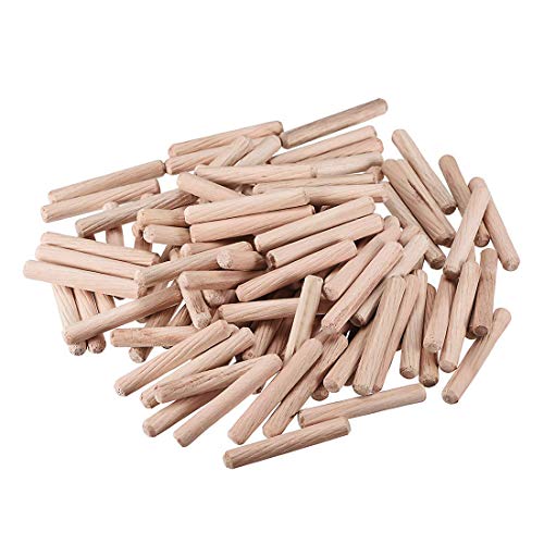 XYWHPGV 1/4 'x 1-9/16' (6x40mm) Goupille En Bois Bois Dur Cannelé Biseauté Séché Au Four 100pcs(68f4a 0c795 3caa9 8a746 0966c 4e120