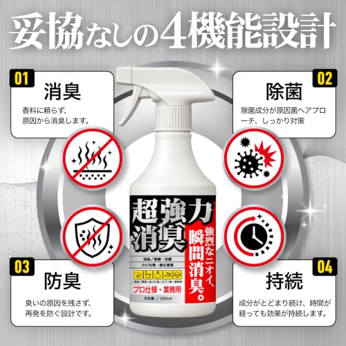 【 プロ使用実績あり 】強力消臭スプレー 尿臭 便臭 死臭 腐敗臭 無香料 消臭剤 介護用品