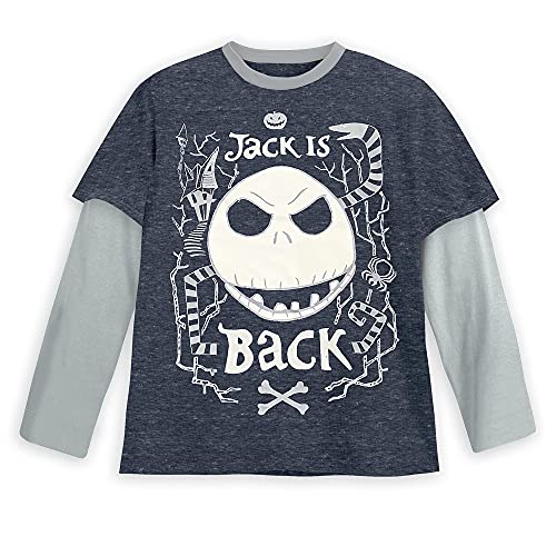 T-shirt Jack Skellington Disney pour garçon à manches longues superposées taille 5-6 ans