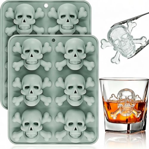 Skull Ice Cube Mold 12 Cavity Skull Ice Cube Tray