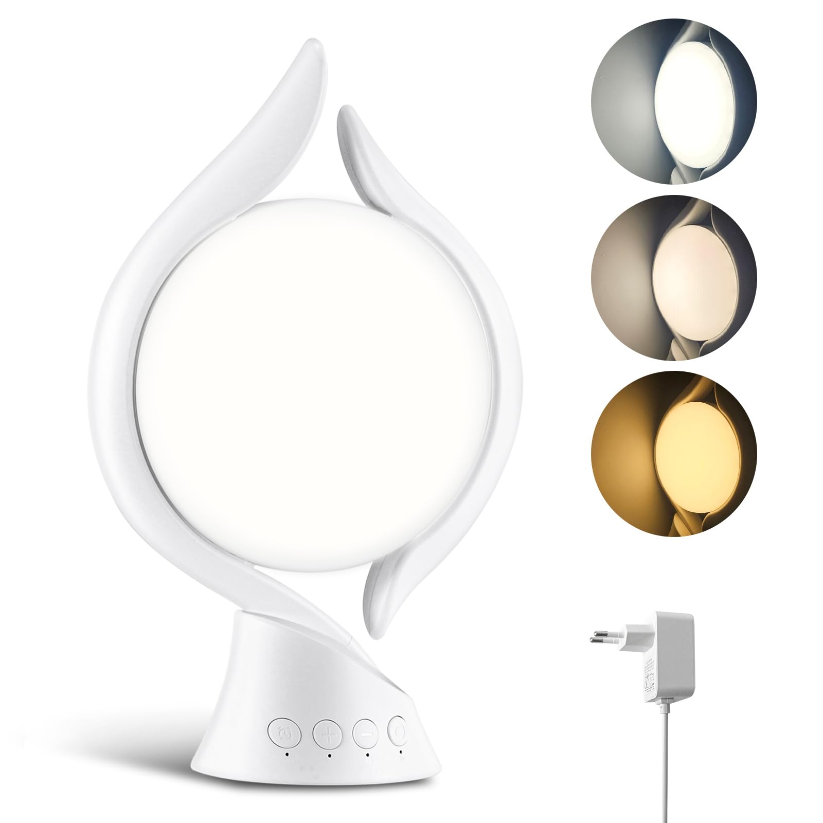 Lampada diurna 15000 Lux, lampada a LED per terapia luminosa senza raggi UV, con 3 temperature di colore, 4 timer e 5 luminosità regolabili, simulazione di luce diurna, luce solare con funzione di