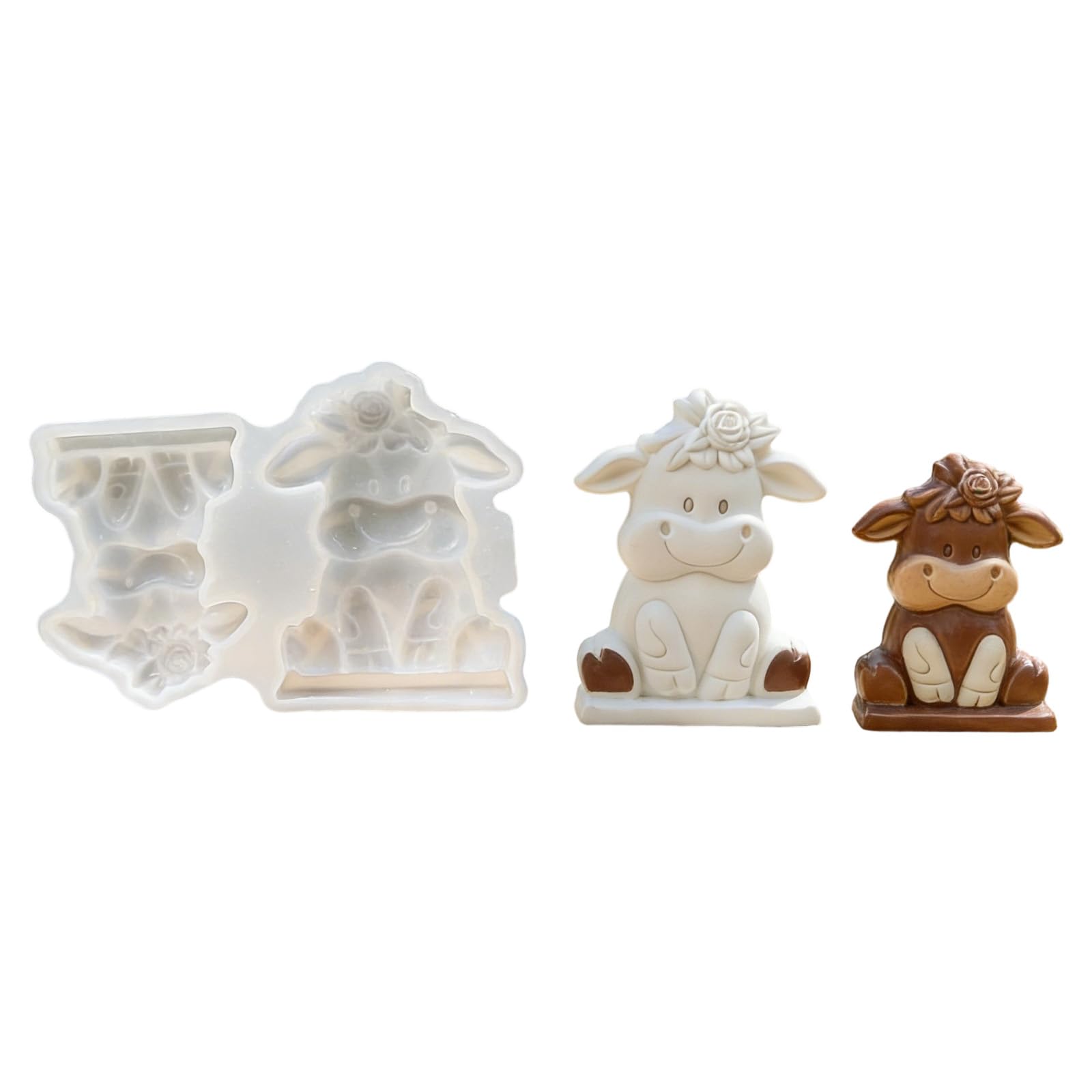 CUNZJIA Cow Silicone Candle Multipurpose Animal Silicone Mould for Resin Casting Handmade Candle Soap Gypsum Figurine
