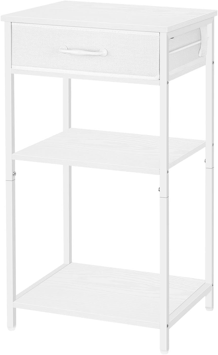 BTY White Printer Stand 3 Tier Printer Table with Storage