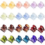 24 Pcs Small Mini Hair Clips Tiny Hair Claws Pins Clamps Plastic for Women Girl's Hair (Multicolor)