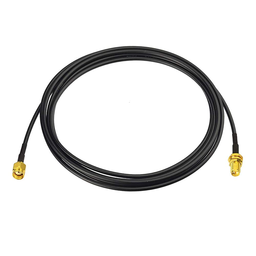 Bingfu RP-SMA Male to RP-SMA Female Bulkhead Mount RG174 WiFi Antenna Extension Coaxial Cable 2m 6.5 feet for WiFi Router Wireless Network Card USB