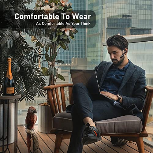 Mosonnytee Headphones Wireless Bluetooth Earpiece For Cell Phone Single Ear Phone Bluetooth Earpiece With Microphone Lightweight Earhook Handsfree Bluetooth Earpiece For Android 7-Hrs Usage (Green) #TOP1