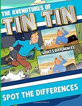Tintin Spot The Difference: Stress-Relief Adults Activity Picture Puzzle Books True Gifts For Family