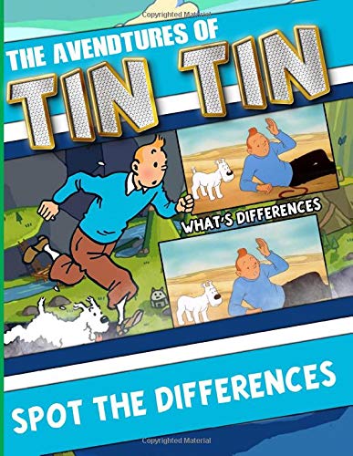 Tintin Spot The Difference: Stress-Relief Adults Activity Picture Puzzle Books True Gifts For Family