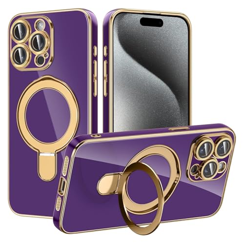 Coque iPhone 16 Pro Max violet grand anneau pour regarder vos séries confortablement partout