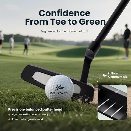 8-Piece Complete Golf Club Set Black