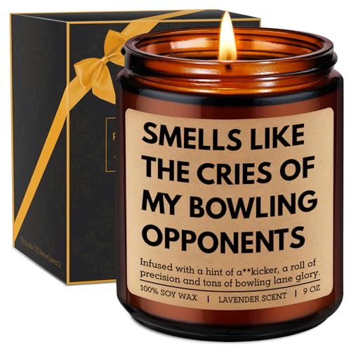 Miracu Candle Bowling Gifts for Men Women Funny Gifts for Bowlers Lovers Candlepin Bowling Ball Themed Stuff Birthday Mothers Fathers Day Idea for Team League Player Friend Dad Husband Boyfriend