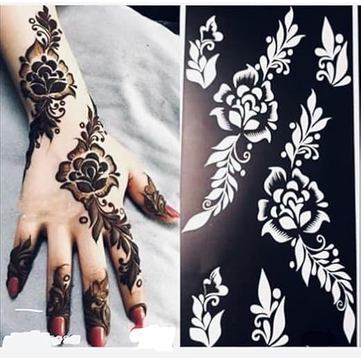 Mehndi Stickers Arabic Pack of 6