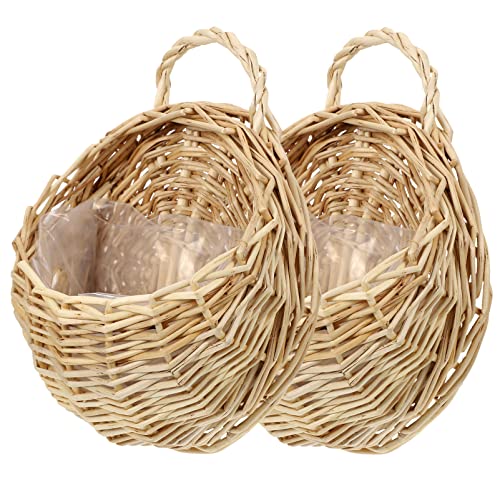 2 Piezas De Cesta Colgante De Cuerda Para Plantas - Cestas Tejidas Decorativas Para JardíN Vertical, Interiores Y Exteriores - Perfectas Para Flores Y Plantas
