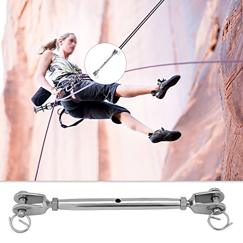 Tensor Quijada de Acero Inoxidable 304, M12, Cuerpo Cerrado para Cable de Acero, Barco y Yate, Plateado miniatura 4