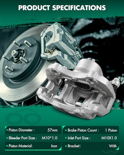 Image of SCITOO 19B3307A Front Right Disc Brake Caliper Assembly w /Bracket for Nissan for Cube 2009-2014,for Nissan for Versa 2007-2012