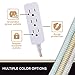 Cordinate 3 Outlet Power Strip Surge Protector Indoor Extension Cord 16 Gauge 245 Joules 10 Ft 3 Prong Braided Extension Cords Flat Extension Cord ETL Listed Brown 37916