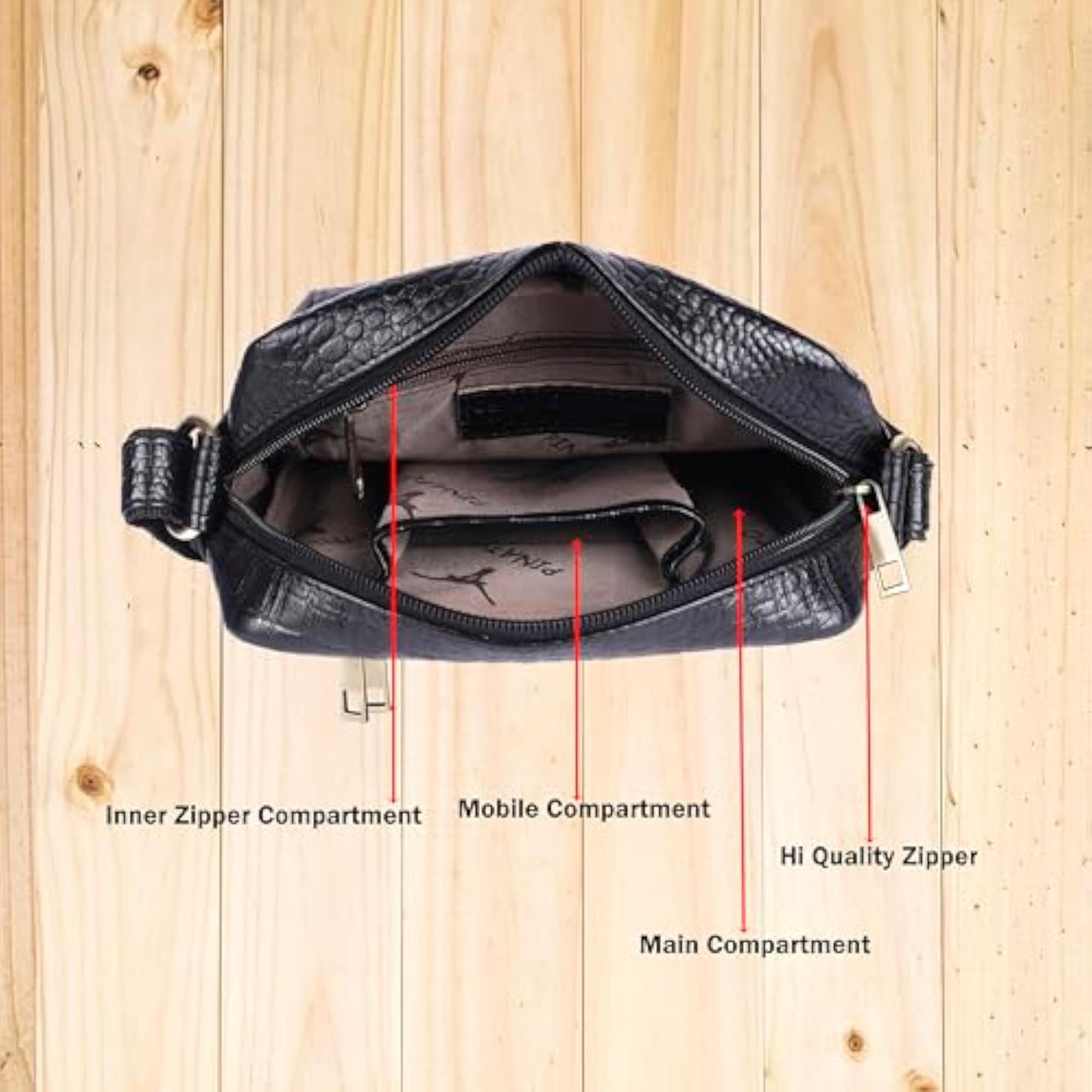 Premium Leather Sling Bag for Men & Women, Gift