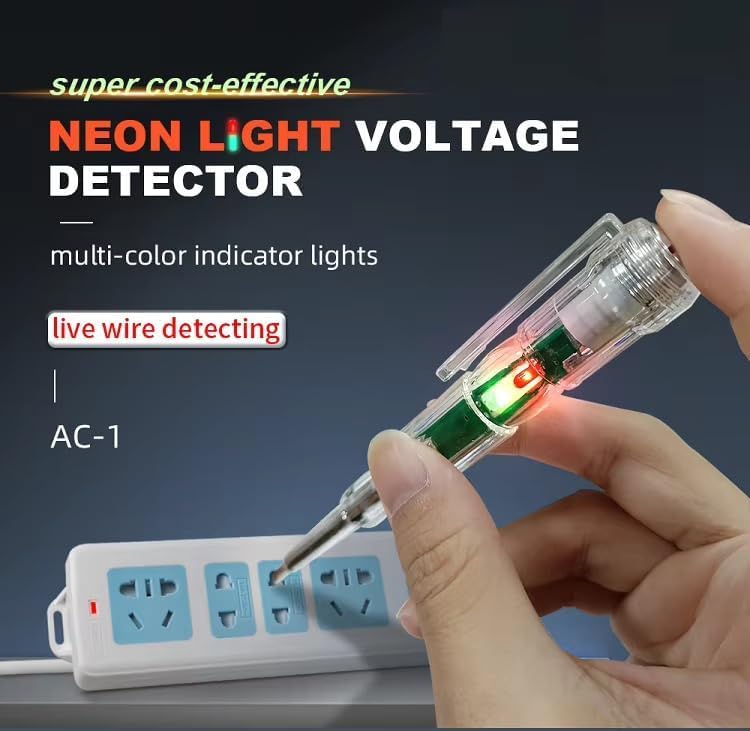 Image of Intelligent Voltage Tester Pen,Non Contact Voltage Tester with LED Indicator Alarm, AC Voltage Detector Pen for Electric Testing, Smart Voltage Test Pencil with Flashlight, Electric Tester for Repair