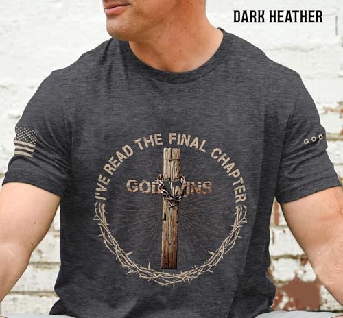 I've Read The Final Chapter God Wins Christian Tshirts, Men Jesus Shirts, Bible Shirts for Men 23