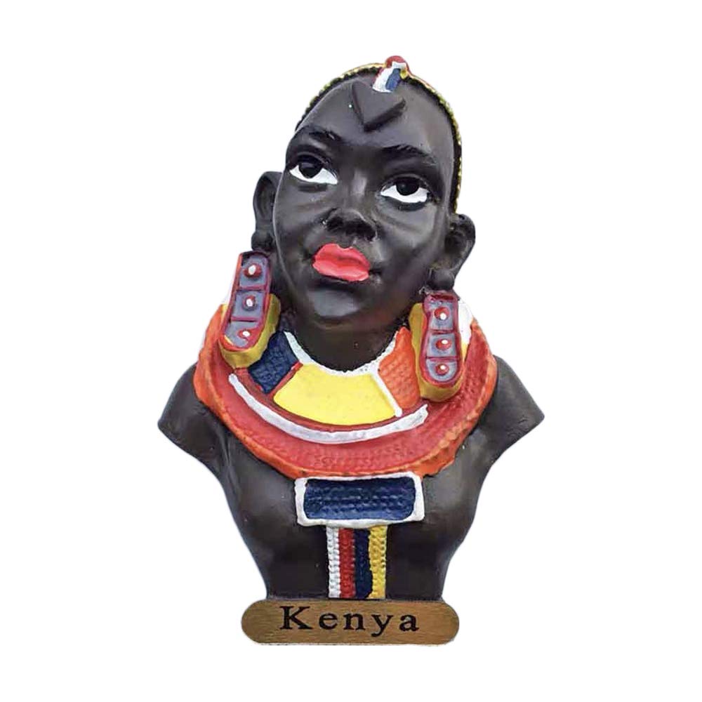 Wedarego Woman 3D Kenya Refrigerator Fridge Magnet Tourist Souvenirs Handmade Resin Craft Magnetic Stickers Home Kitchen Decoration Travel Gift