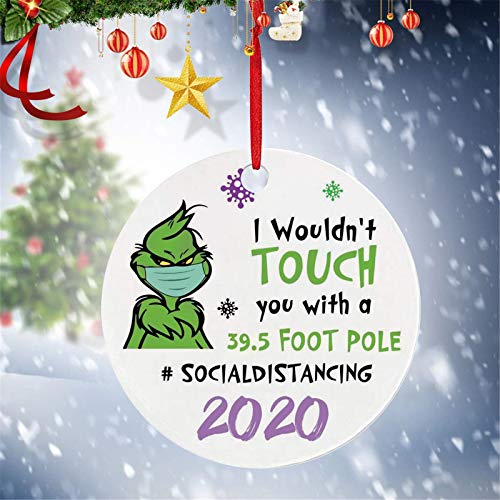 Enfeite de Natal Lixiliw Grinch Hand Christmas, fedorento, fedorento, Grinch Grinch Ornamento de mad