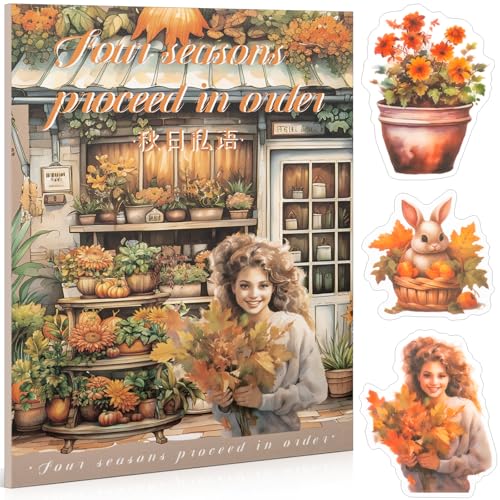 Uideyvi Autumn Theme Sticker Scrapbooking Supplies for Junk Journal, 20