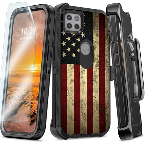 Coque antichoc Moto One 5G Ace protège écran intégré et clip ceinture rotatif robuste