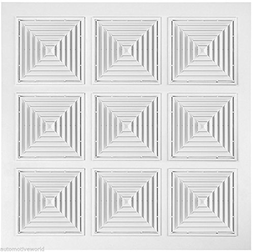 Suspended Ceiling Panel 595mm x 595mm / 23.5" x 23.5" Ceiling Tile Grid Square Screen Diffusers Air Vent Grille RS
