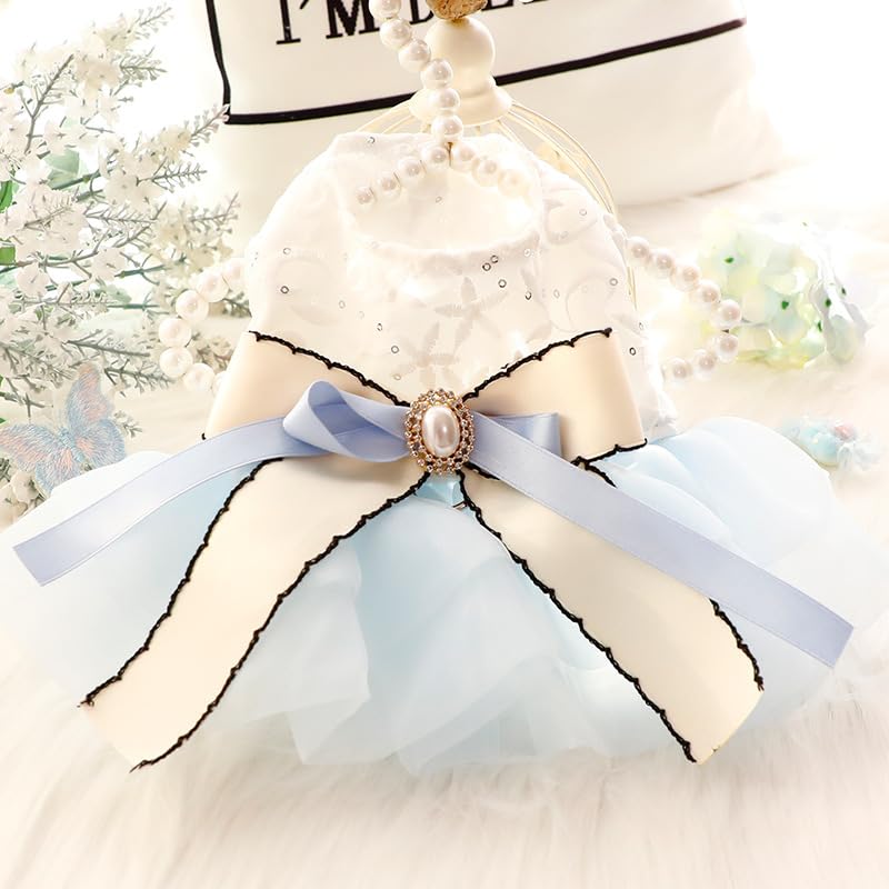 Vestido azul para perro pequeño talla X-Small miniatura 3