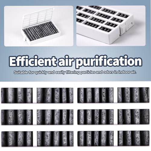 Image of 3 pack W10311524 Refrigerator Air Filter Replacement for W10311524, Whirlpool, AIR1, Kitchenaid, Maytag, and Jenn-Air, FreshFlow Air Filter, Reduce Odors with Activated Carbon Filters