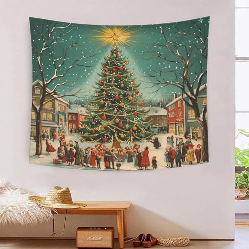 Couverture murale sapin de Noël 3D lavable pour salon