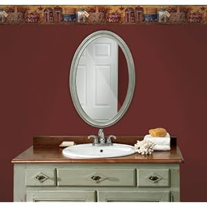 York Wallcoverings Best Of Country HK4648BD Country Bath Border, Khaki York Wallcoverings Best Of Country HK4648BD Country Bath Border Khaki