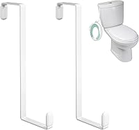 Vista 8 de 1 gancho para asiento de orinal, ganchos de puerta en forma de Z, sin taladro, multifuncionales, para colgar asiento de entrenamiento de inodoro