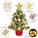 MAOYUE Tabletop Christmas Tree, 20 Inch Artificial Christmas Tree Battery Operated Lighted Mini Christmas Tree with 8 Mode LED Light for Christmas Decorations, Home Décor, Kitchen, Dining Table