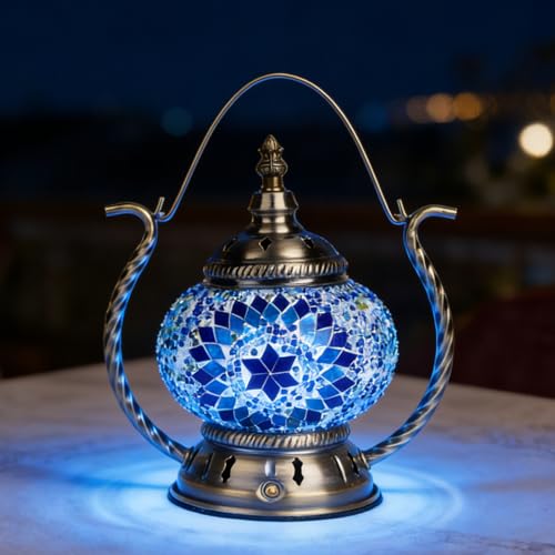 Lanterne en mosaïque turque pour repas d'Iftar et décoration de table de jardin