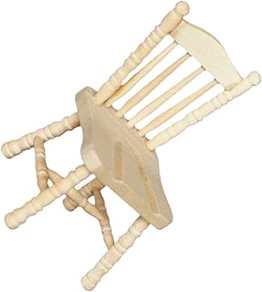 ORFOFE Bonecas De Cadeira Para Casa De Bonecas Bonecas Em Miniatura Mini Decoração De Casa De Boneca Para Móveis De Casa Em Miniatura 1 12 Escala Cadeira De Madeira Mini Móveis De Casa