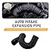 XIZAKEE 1 PC Car Air Intake Hose, Inlet Cold Air Duct Hose, Adjustable Flexible Intake Pipe Induction Kit, Universal Auto Stretchable Modified Accessories, for Most Cars, Trucks, SUVs (Black #63MM)