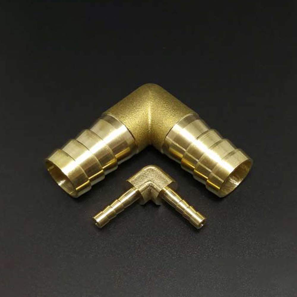 4 5 6 8 10 12 14 16 19mm Slangpilaar Connector Hosetail 90 Graden Elleboog Gelijke Reudcer Messing Pijp Fitting Water Gas Olie Brandstof-12-8mm Reducer